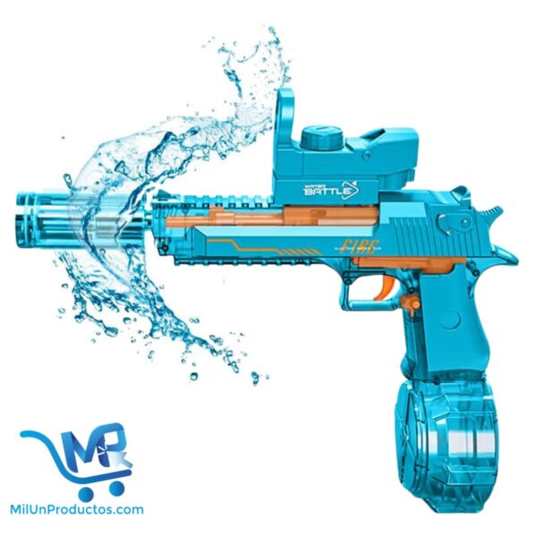 Pistola De Agua Carnaval Eléctrica Luz Led Water Gun